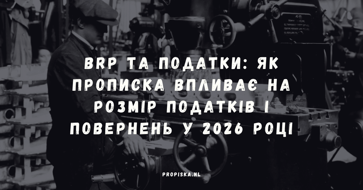 BRP та податки: як прописка впливає на розмір податків і повернень у 2026 році