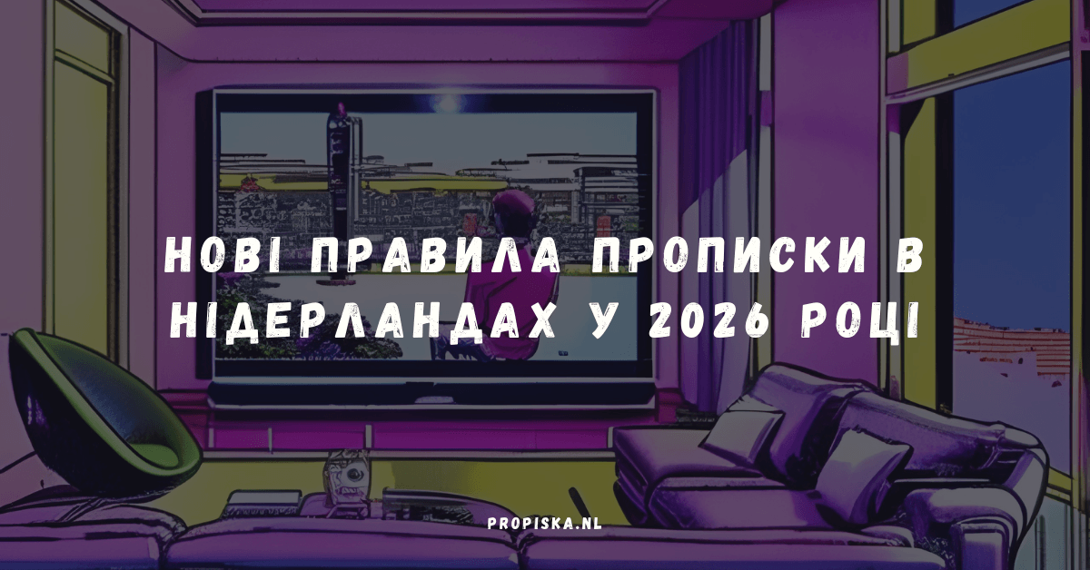 Нові правила  прописки в Нідерландах у 2026 році: що змінилося для українців і росіян